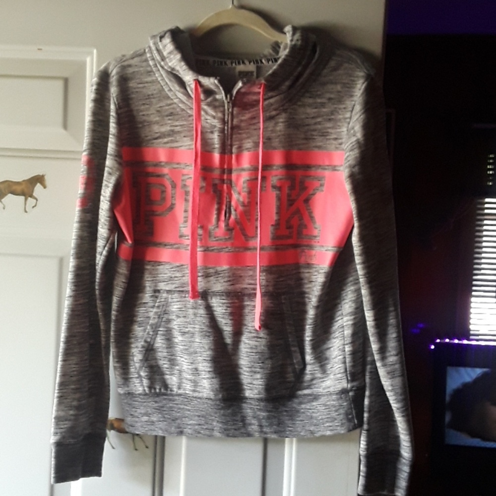 Pink hooded sweatshirt